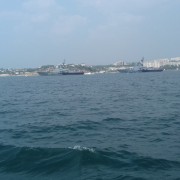 Севастопольские бухты с военными кораблями